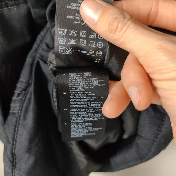 G Star Raw Storm Hooded Jacket Womens Small Black Full Zip 100% Cotton Biker - Picture 8 of 8